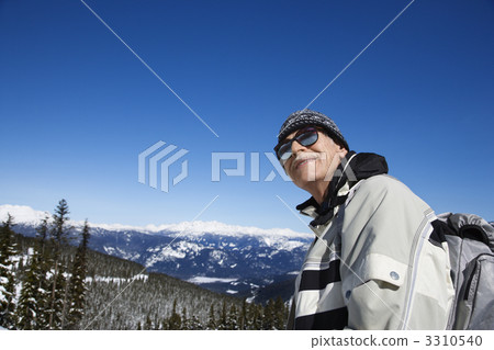 Man skier in mountains. Man skier in mountains. 3310540
