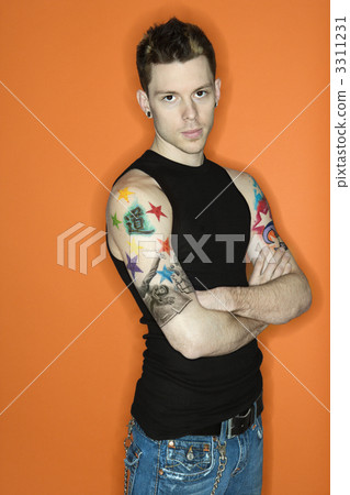 Man with tattoos. 3311231