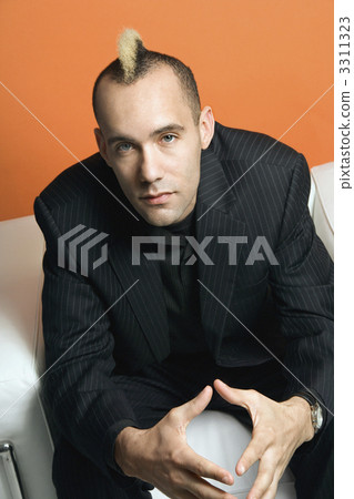 Businessman with mohawk. Businessman with mohawk. 3311323