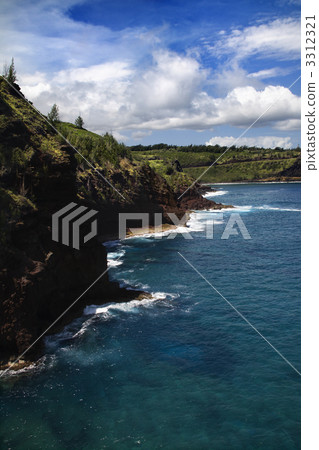 Hawaiian coastline. Hawaiian coastline. 3312321