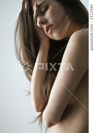 Nude woman portrait. Nude woman portrait. 3312485