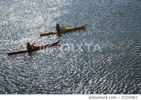 Boys sea kayaking. 3320062