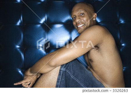Handsome Young Man Shirtless and Smiling Handsome Young Man Shirtless and Smiling 3320263