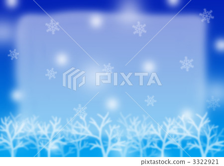 Snowy landscape frame - Stock Illustration [3322921] - PIXTA