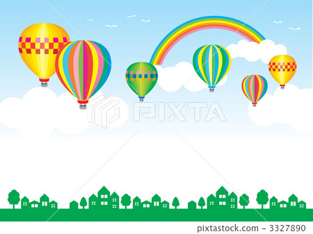 氣球_天空之城彩虹 氣球_天空之城彩虹 3327890