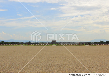 從Heijo Palace天主教柱的朱雀門 從Heijo Palace天主教柱的朱雀門 3328263