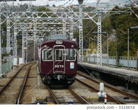 Hankyu Imazu line extraordinary ordinary train 3000 series non-display curtain 3328658