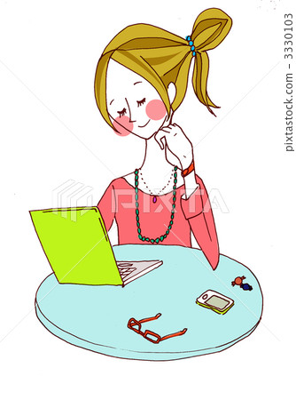 檢查電子郵件的女性 3330103