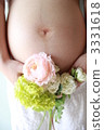 Pregnant woman's stomach near the end of the month 3331618