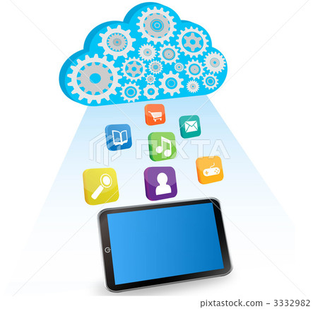 平板電腦應用和雲 平板電腦應用和雲 3332982