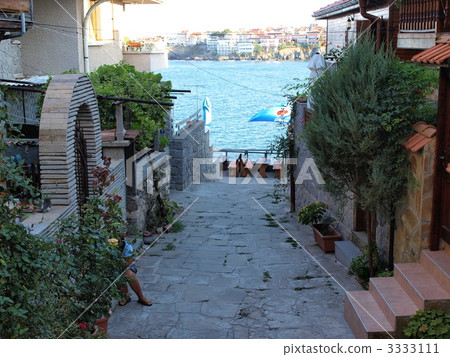 Old town of "Sozopol" and Black Sea (Bulgaria) 3333111