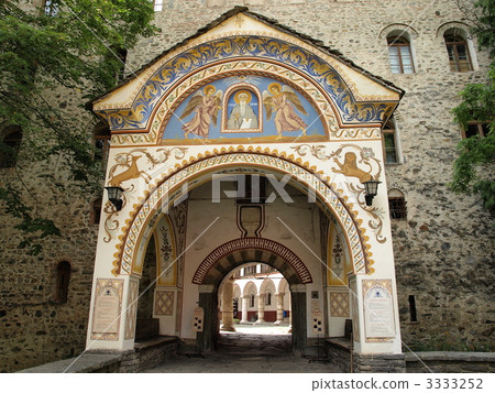 The back gate of the world heritage "Rila Monastery" (Bulgaria) The back gate of the world heritage "Rila Monastery" (Bulgaria) 3333252