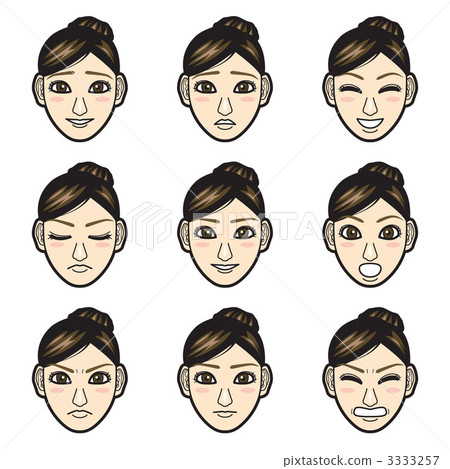 Female expression up hair 3333257