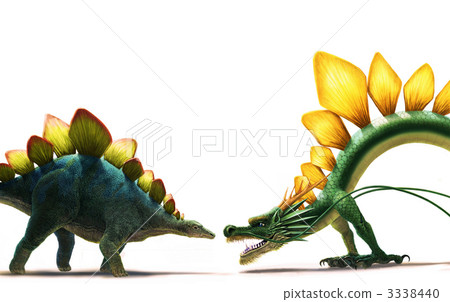 Dragon ___ white back with Stegosaurus and back billy 3338440
