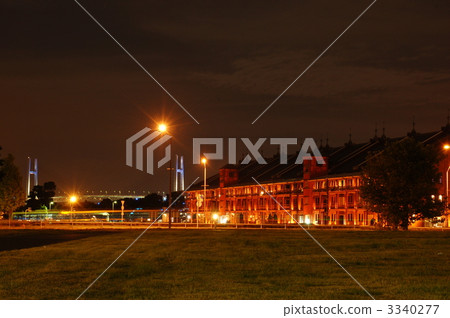 Yokohama Red Brick Warehouse and Bay Bridge Yokohama Red Brick Warehouse and Bay Bridge 3340277