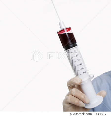 Doctor with giant needle. 3343170