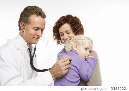 Mother, child and doctor. Mother, child and doctor. 3343222
