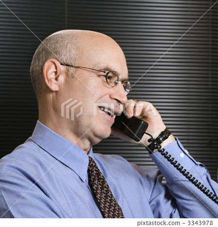 Businessman on telephone. Businessman on telephone. 3343978