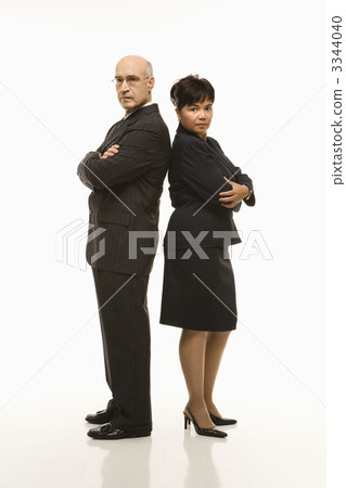 Businessman and woman. 3344040