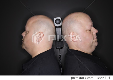 Men with telephone. Men with telephone. 3344101