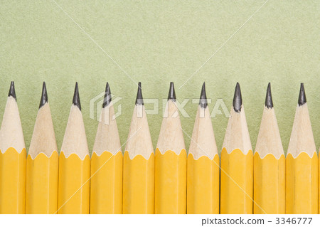 Pencils in even row. Pencils in even row. 3346777