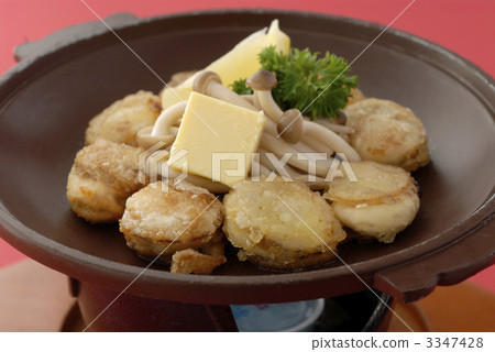 Fried scallop butter butterfly sauce 3347428