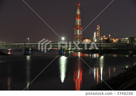 Yokkaichi Industrial Zone Cosmo Oil Yokkaichi Refinery 3348288