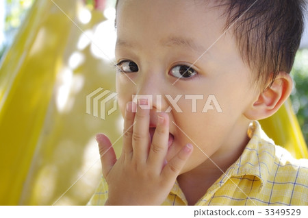 Children looking at licking hands 3349529
