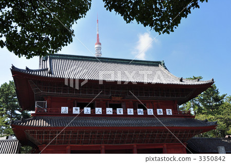 Shiba Zojoji三出口門和東京鐵塔 3350842