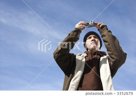 Teen taking picture. 3352679