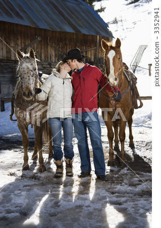 Couple kissing. 3352941