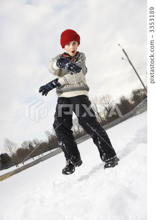Boy in snow. 3353189