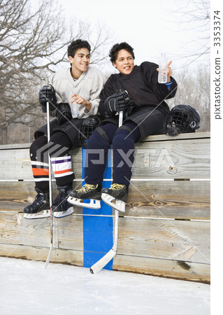 Boys in sports gear. Boys in sports gear. 3353374