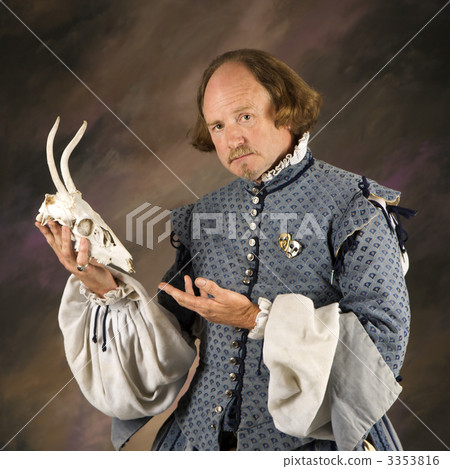 Shakespeare with deer skull. Shakespeare with deer skull. 3353816