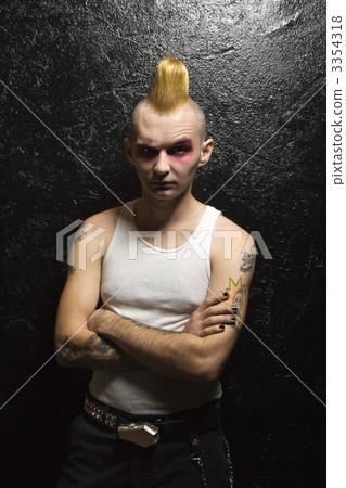 Portrait of male punk. 3354318