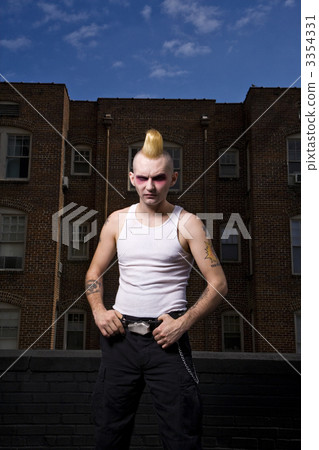 Portrait of a punk outside. 3354331