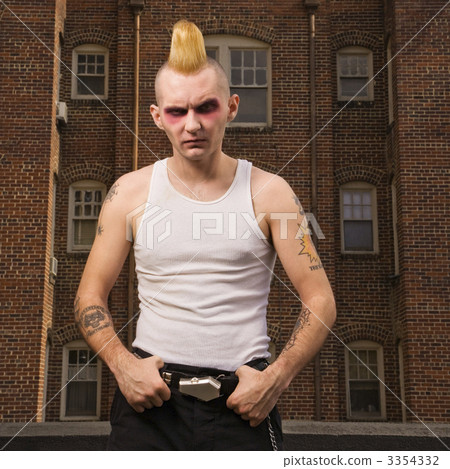 Portrait of a punk outside. 3354332