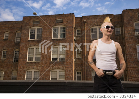 Portrait of a punk outside. 3354334