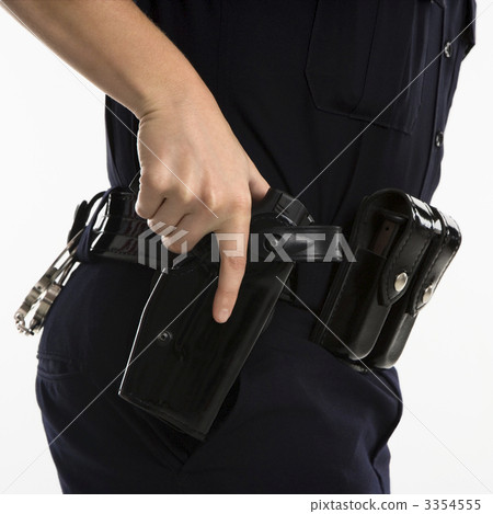 Armed policewoman. 3354555