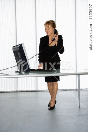 Woman working. Woman working. 3355997