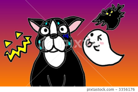 萬聖節 法國牛頭犬 棒球棒 3356176