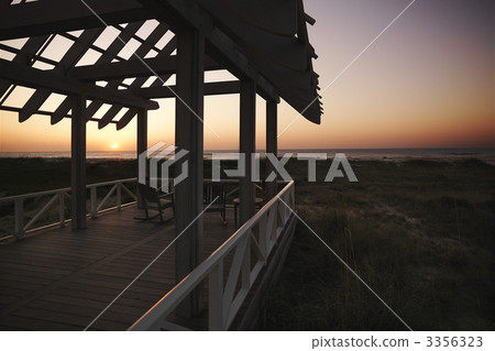 Gazebo at coast. 3356323