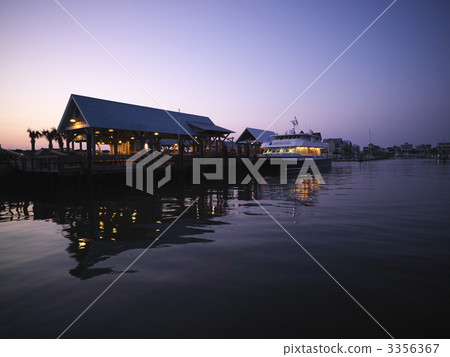 Ferry boat docked. 3356367