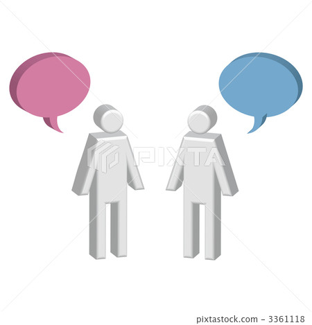 discuss, blowoff, speech bubble - Stock Illustration [3361118] - PIXTA