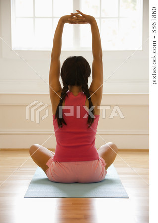 Woman stretching arms Woman stretching arms 3361860