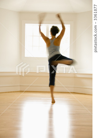 Dancing woman in motion 3361877