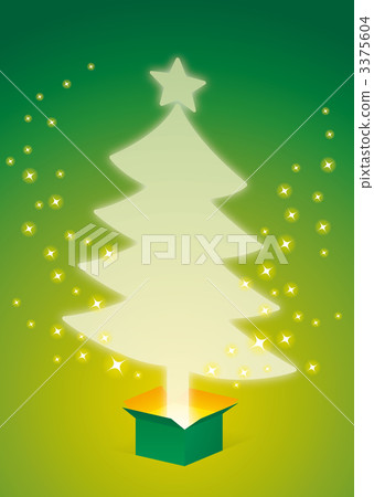 Christmas tree green light that jumped out of the box Christmas tree green light that jumped out of the box 3375604