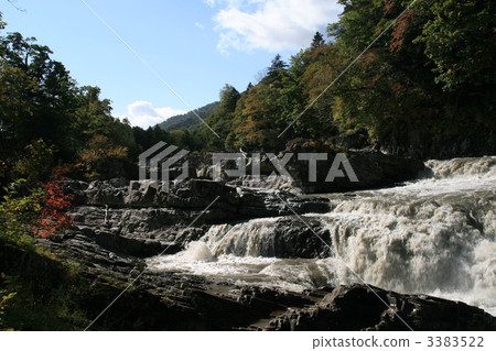 Hokkaido, three-stage waterfall Hokkaido, three-stage waterfall 3383522