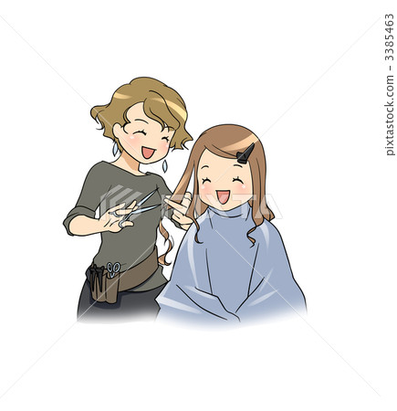 A woman hairstyling at a hairdresser A woman hairstyling at a hairdresser 3385463
