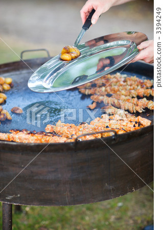 Chef cooking for a group Chef cooking for a group 3394249